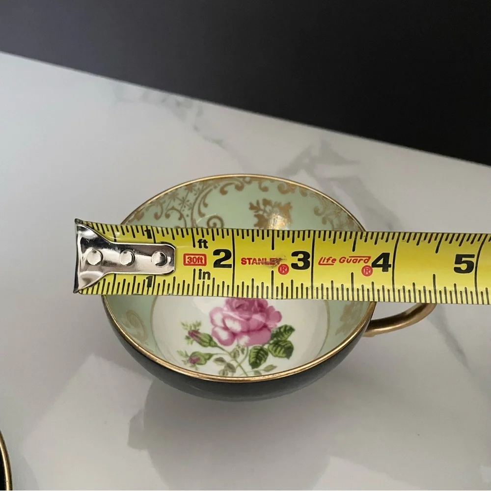 Black Rose Cup & Saucer - Windsor Bone China